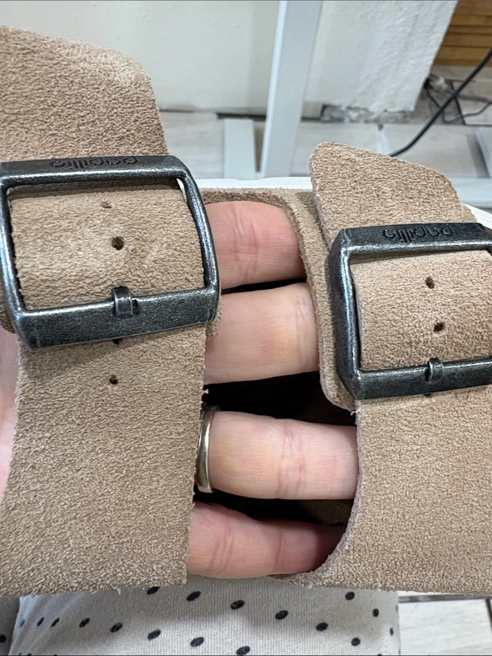 Birkenstock taupe suede